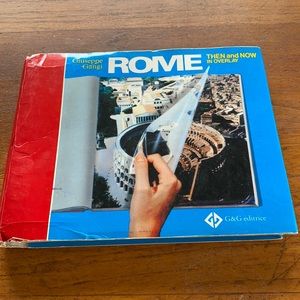 G &G editrice “Rome Then and Now” in overlay book